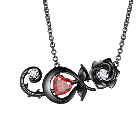 Collier cœur Rose pour femmes et filles, bijoux pendentif fleur Rose 3D, Note musicale, cadeaux d'anniversaire, de saint-valentin