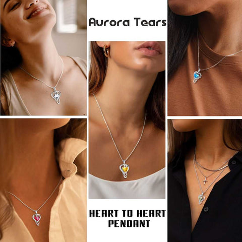 Love Heart Birthstone Novembre Citrino Collana Ciondolo Donna Ragazza Gioielli Regalo di compleanno
