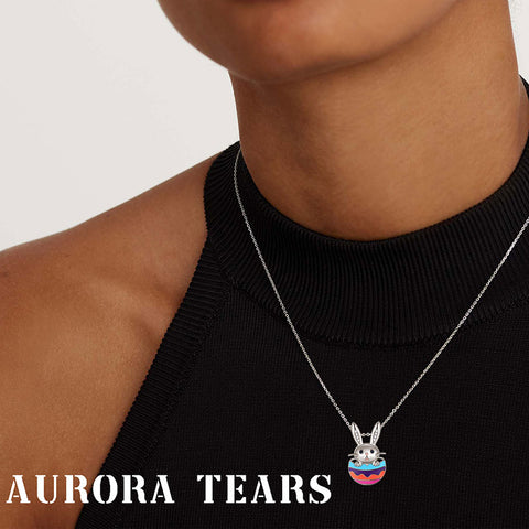 Collar con colgante de huevo de Pascua para mujer, niña y niño, regalo de Pascua, plata de ley 925