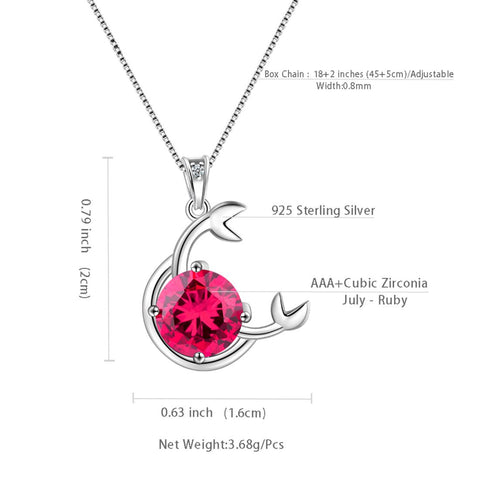Collana Cancro dello zodiaco Collana con pietra portafortuna di luglio, regalo di compleanno per gioielli da donna, regalo di compleanno per gioielli da donna