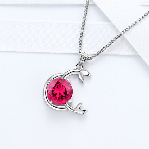 Collana Cancro dello zodiaco Collana con pietra portafortuna di luglio, regalo di compleanno per gioielli da donna, regalo di compleanno per gioielli da donna