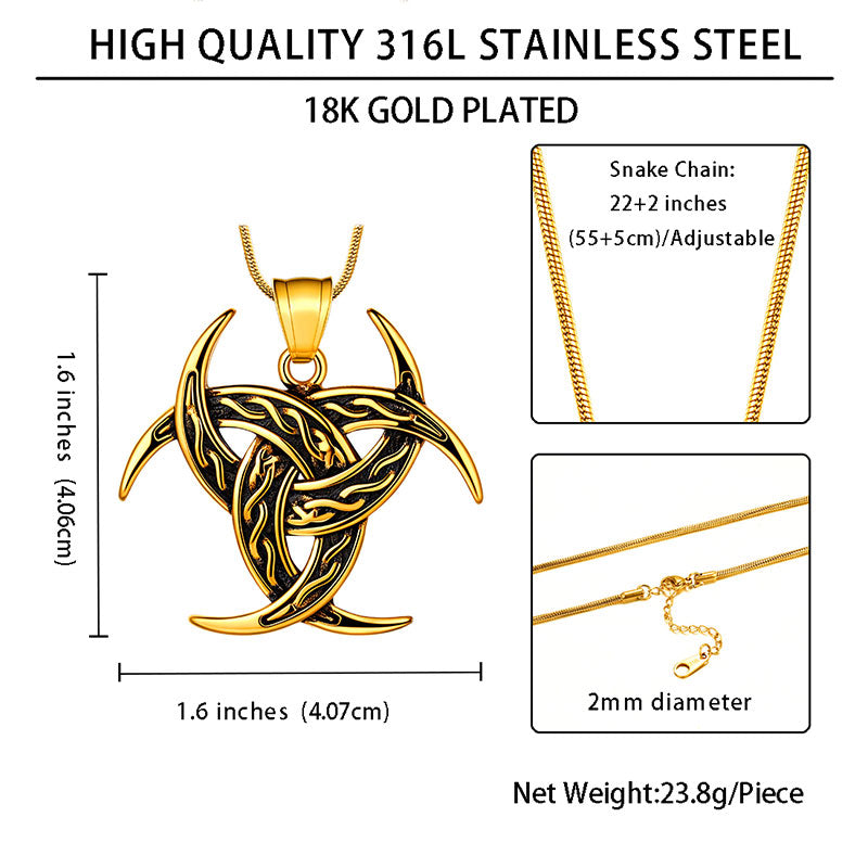 Men Fish Hook Pendant Necklace 316L Stainless Steel – Aurora Tears