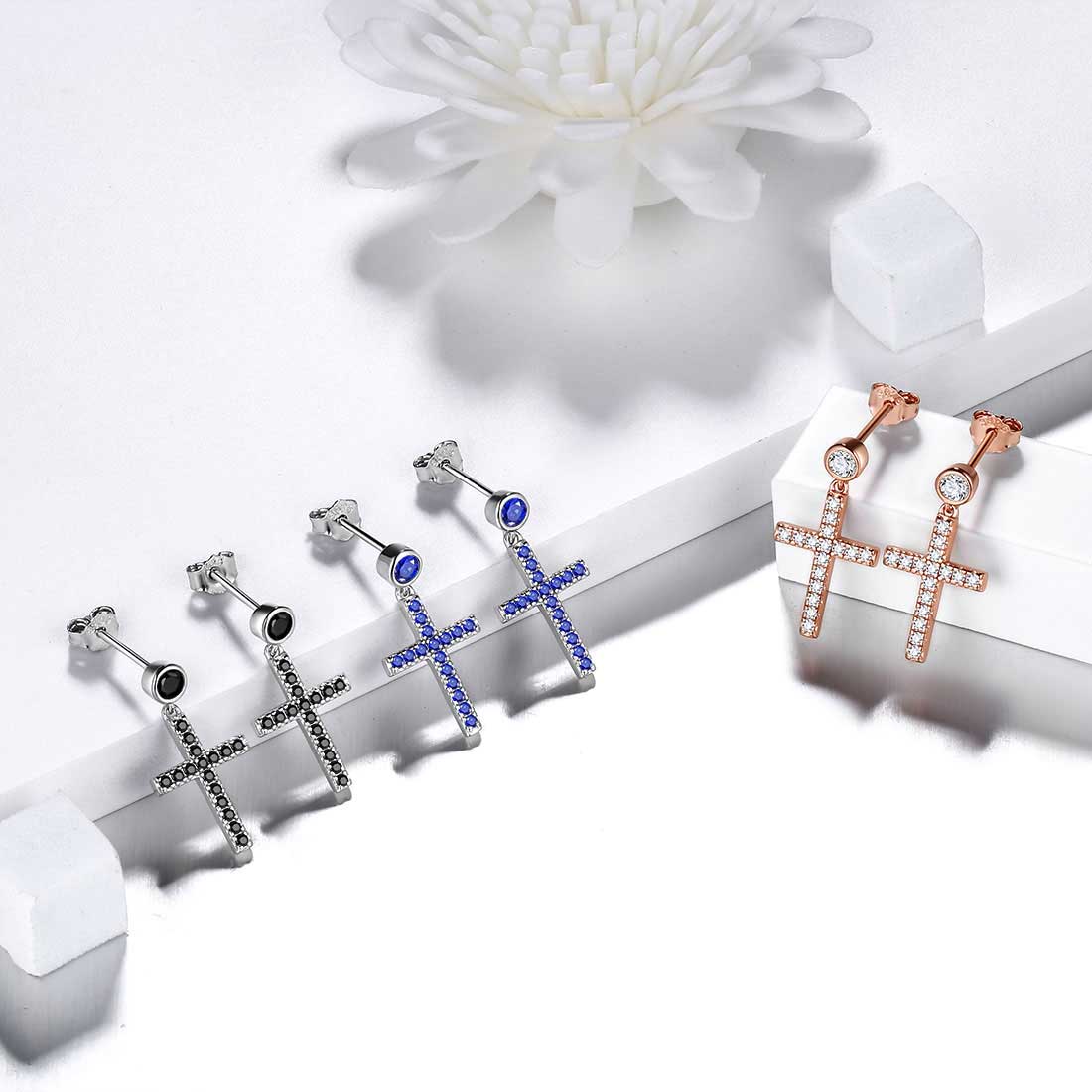 Orecchino in argento sterling 925 Semplice croce stella a forma di cuore palla piccola zircone orecchio osso orecchio fibbia moda gioielli orecchio ragazza selvaggia 36 Orecchino in argento sterling 925 Semplice croce stella a forma di cuore palla piccola zircone orecchio osso orecchio fibbia moda gioielli orecchio ragazza selvaggia 36
