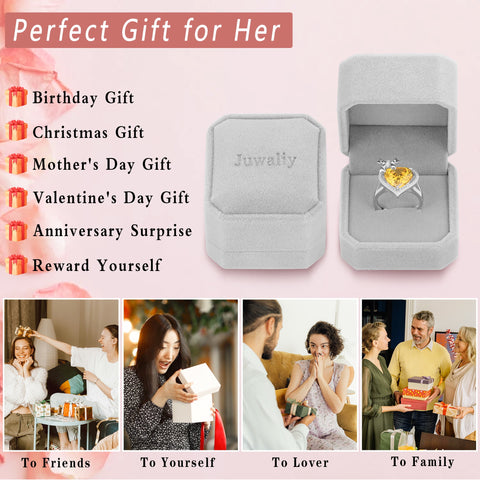 6Ct Heart Women Ring Bow Kont Ribbon 925 Sterling Silver May Birthstone Emerald Ring Green Solitaire Jewelry Valentines Mothers Day Gift for Mom Grandma - Aurora Tears