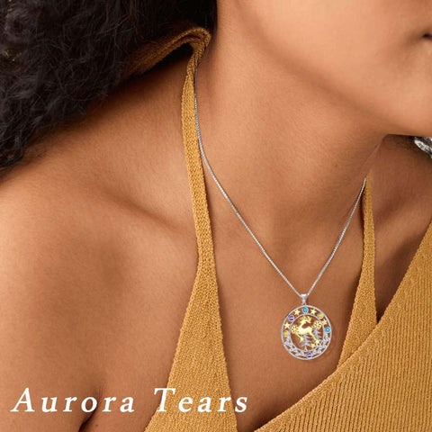 Collares con colgante de árbol de Navidad de ciervo, joyería para mujeres y niñas, regalo de Navidad de plata de ley