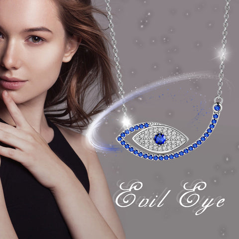 Collier pendentif mauvais œil amulette femmes hommes bijoux cadeau en argent sterling