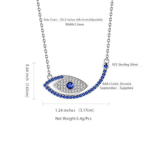 Collier pendentif mauvais œil amulette femmes hommes bijoux cadeau en argent sterling