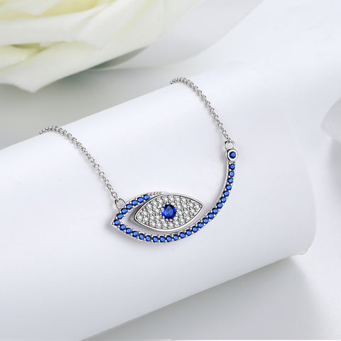 Collier pendentif mauvais œil amulette femmes hommes bijoux cadeau en argent sterling