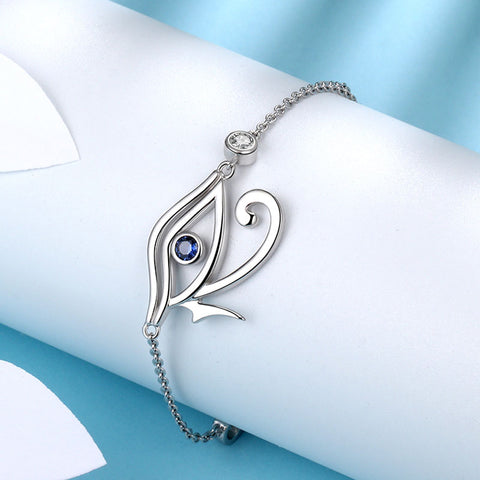 Pulsera Ojo de Horus Joyería para hombre y mujer Plata de ley 925