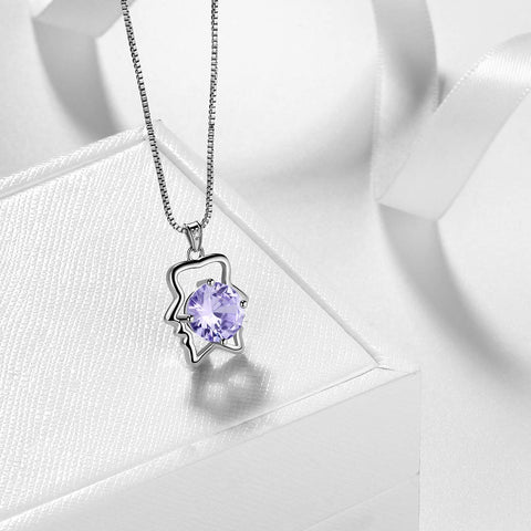 Zodiac Gemini Necklace June Birthstone Pendant Women Girls Jewelry Birthday Gift Women Girls Jewelry Birthday Gift