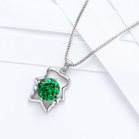 Sternzeichen Zwilling Halskette mit Geburtsstein Mai Anhänger Damen Mädchen Schmuck Geburtstagsgeschenk Damen Mädchen Schmuck Geburtstagsgeschenk