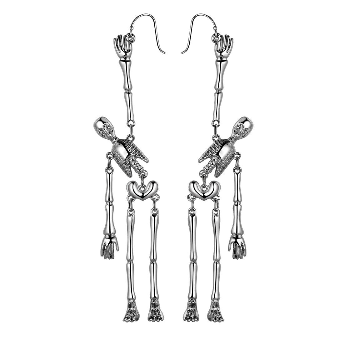 Orecchini A Cerchio Teschio In Argento 925 – Gioiello Gotico Punk Per Lui E Lei – Regalo Halloween
