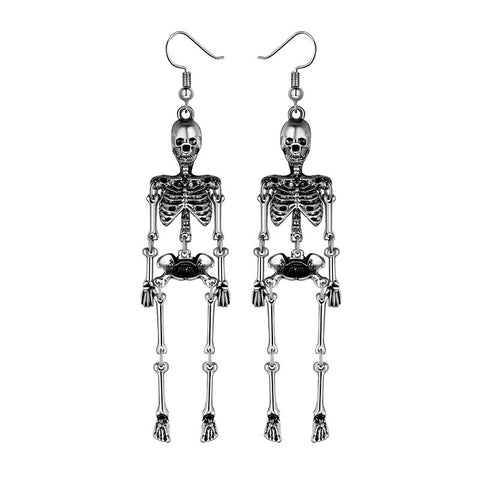 Halloween Skull Dangle Earrings Cosplay Party Jewelry for Women - Aurora Tears Jewelry