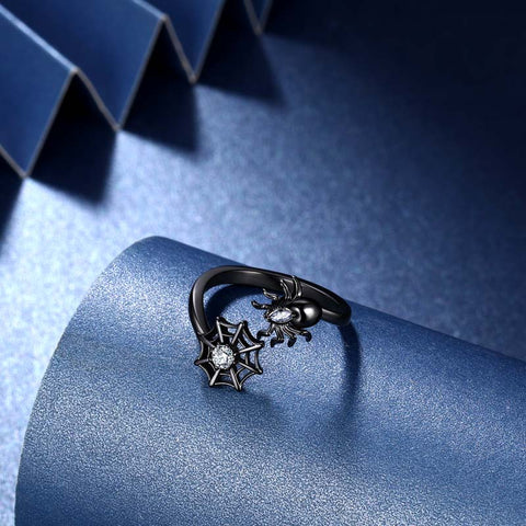 Bague araignée d'Halloween pour femmes, anneau de doigt ouvert, gothique, déclaration, bijoux de fête Cosplay