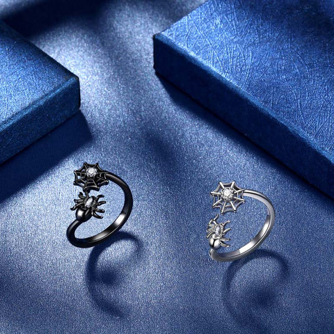 Bague araignée d'Halloween pour femmes, anneau de doigt ouvert, gothique, déclaration, bijoux de fête Cosplay