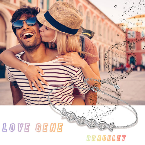 Pulsera de doble hélice de ADN en espiral infinita, joyería para mujer Aurora Tears