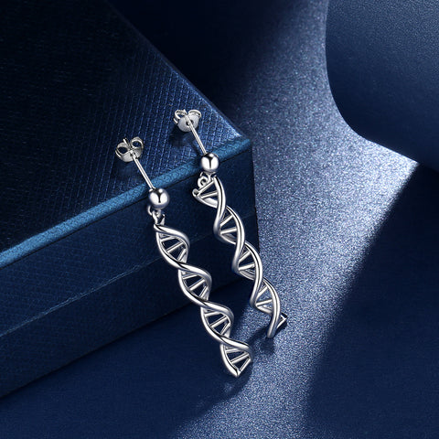 Boucles d'oreilles pendantes Double hélice en spirale infini pour femmes, bijoux Aurora Tears