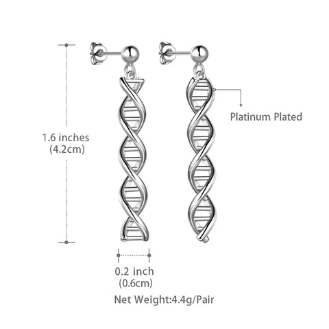 Boucles d'oreilles pendantes Double hélice en spirale infini pour femmes, bijoux Aurora Tears