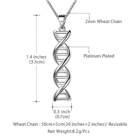 Infinity Spiral DNA Double Helix Colliers Femmes Bijoux Pendentif Aurora Tears