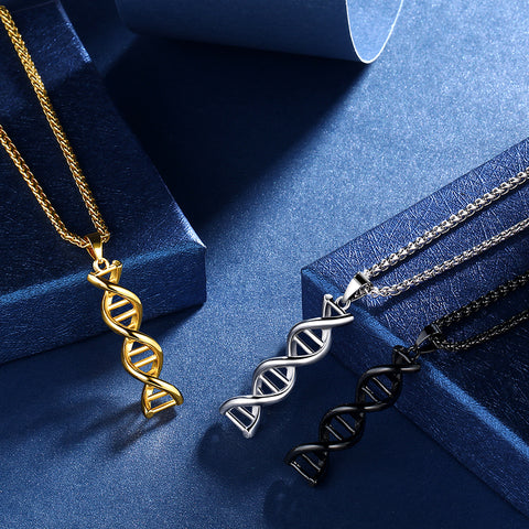 Infinity Spiral DNA Double Helix Colliers Femmes Bijoux Pendentif Aurora Tears