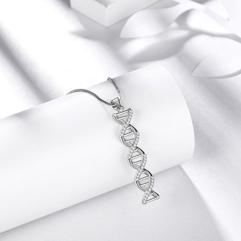 Infinity Spiral DNA Double Helix Halsketten Damen Schmuck Anhänger Aurora Tears