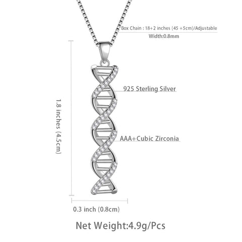 Infinity Spiral DNA Double Helix Halsketten Damen Schmuck Anhänger Aurora Tears