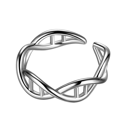 Infinity Spiral DNA Double Helix Rings Women Girls Jewelry Gift