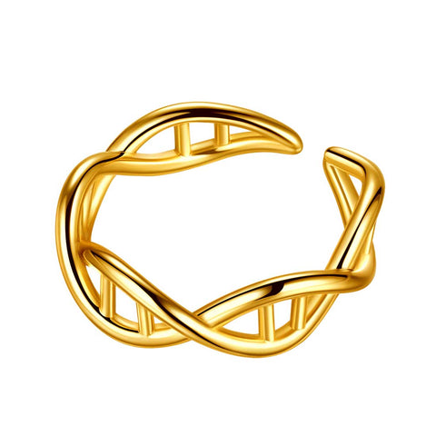 Infinity Spiral DNA Double Helix Rings Women Girls Jewelry Gift