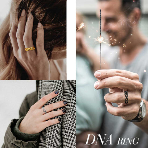 Infinity Spiral DNA Double Helix Rings Women Girls Jewelry Gift