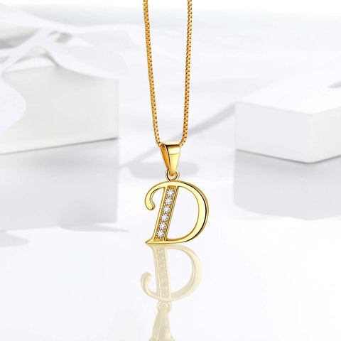 Lettera D Iniziale Collane Ciondolo Donna Uomo Nome Gioielli Regalo Argento 925