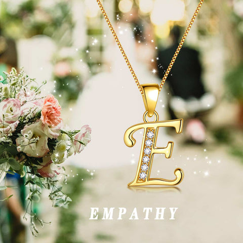 Letter E Initial Necklaces Pendant Women Men Name Jewelry Gift 925 Silver