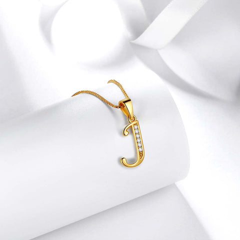 Letter J Initial Necklaces Pendant Women Men Name Jewelry Gift 925 Silver