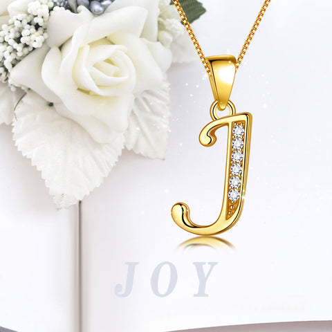 Letter J Initial Necklaces Pendant Women Men Name Jewelry Gift 925 Silver