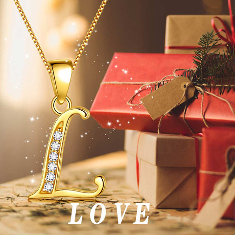 Letter L Initial Necklaces Pendant Women Men Name Jewelry Gift 925 Silver