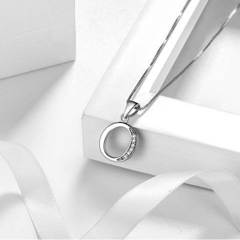 Buchstabe O Initiale Halsketten Anhänger Damen Herren Namensschmuck Geschenk 925 Silber