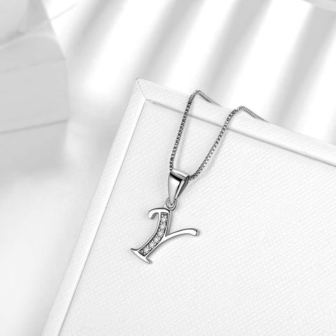 Lettre Y initiale colliers pendentif femmes hommes nom bijoux cadeau 925 argent