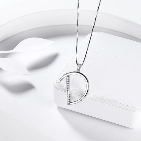 Lettera iniziale D Collane con ciondolo Donne Ragazze Nome Gioielli Regalo Argento sterling 925