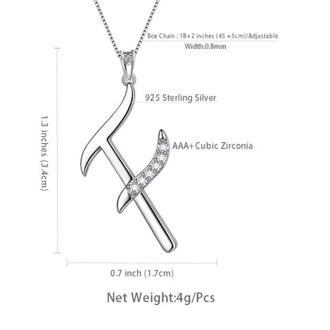 Letter Initial F Necklaces Pendant Women Girls Name Jewelry Gift 925 Sterling Silver