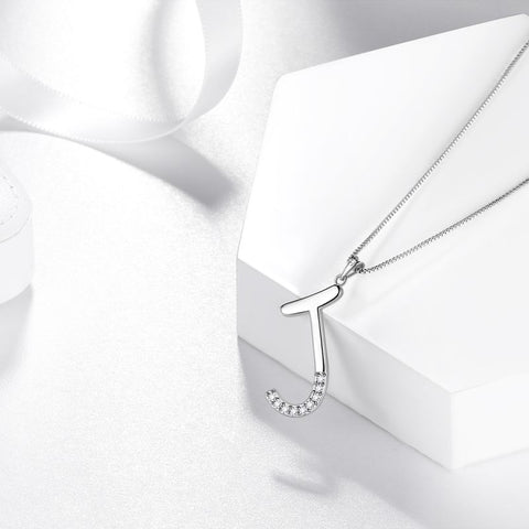 Buchstabe Initiale J Halsketten Anhänger Damen Mädchen Namensschmuck Geschenk 925 Sterling Silber