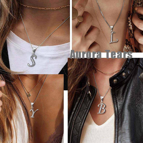 Lettre Y initiale colliers pendentif femmes hommes nom bijoux cadeau 925 argent