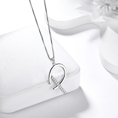 Letter Initial P Necklaces Pendant Women Girls Name Jewelry Gift 925 Sterling Silver
