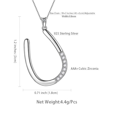 Lettera iniziale U Collane con ciondolo Donne Ragazze Nome Gioielli Regalo Argento sterling 925