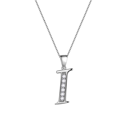 Buchstaben-Halsketten mit Initialen-Anhänger für Männer und Frauen, Namensschmuck aus 925er Sterlingsilber