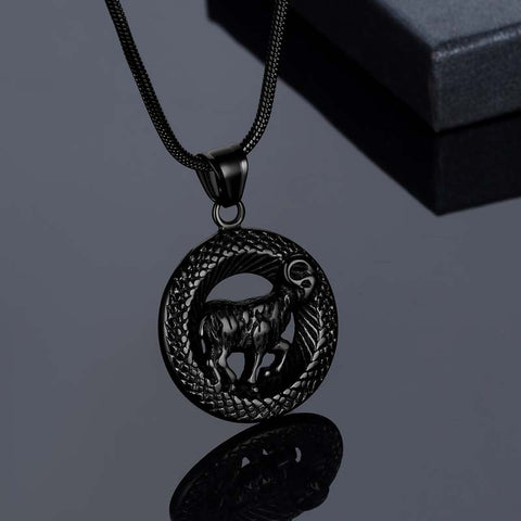 Collar con colgante del zodiaco Aries para hombre, signo de estrella, constelación, joyería para mujeres, niños y niñas, regalo de cumpleaños