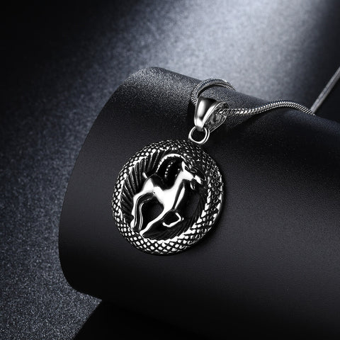 Men Zodiac Capricorn Necklace Pendant Star Sign Constellation Jewelry Women Boys Girls Birthday Gift - Aurora Tears Jewelry