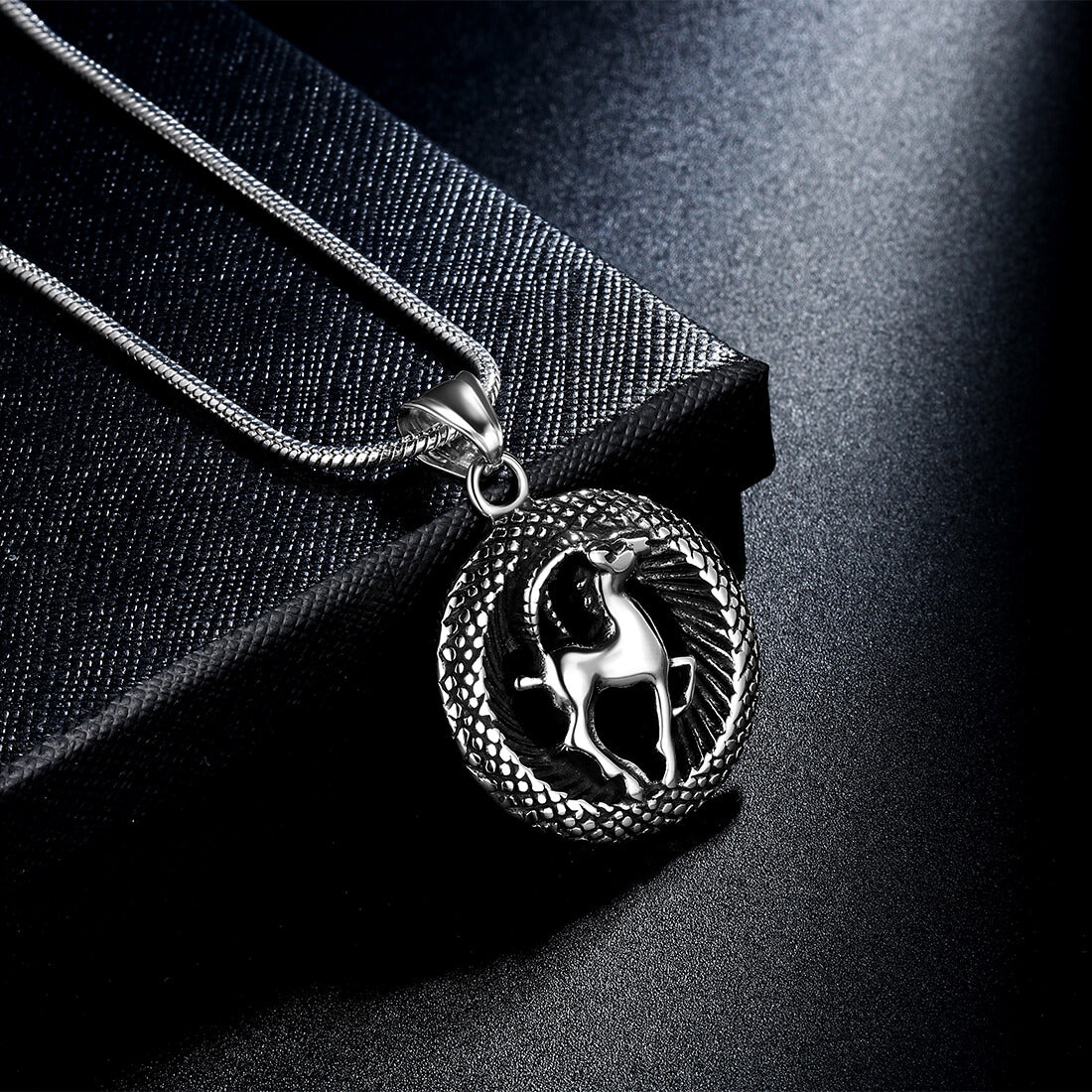 Men Zodiac Capricorn Necklace Pendant Star Sign Constellation Jewelry Women Boys Girls Birthday Gift - Aurora Tears Jewelry
