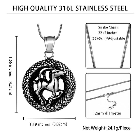 Men Zodiac Capricorn Necklace Pendant Star Sign Constellation Jewelry Women Boys Girls Birthday Gift - Aurora Tears Jewelry