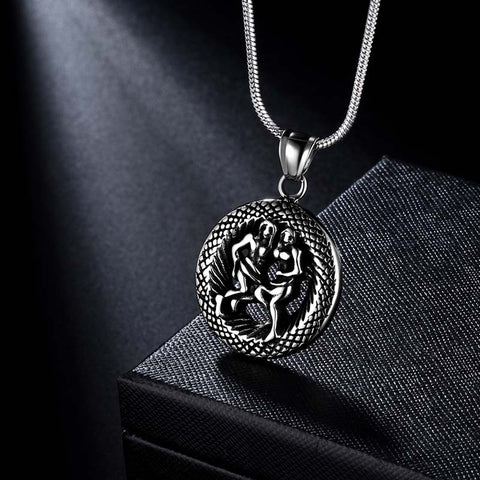 Uomo Zodiaco Gemelli Collana Ciondolo Segno zodiacale Costellazione Gioielli Donna Ragazzi Ragazze Regalo di compleanno