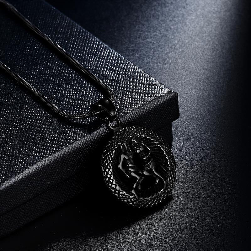 Men Zodiac Gemini Necklace Pendant Star Sign Constellation Jewelry Women Boys Girls Birthday Gift - Aurora Tears Jewelry