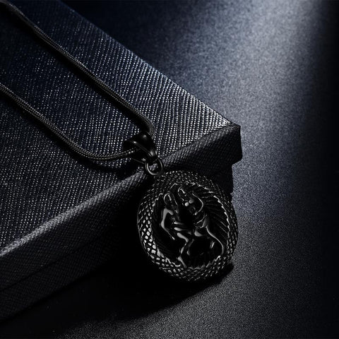 Men Zodiac Gemini Necklace Pendant Star Sign Constellation Jewelry Women Boys Girls Birthday Gift - Aurora Tears Jewelry